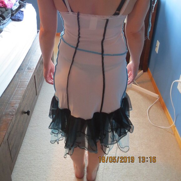 Vintage Custom Made OOAK White Sheer JC Penney Slip Dress Lolita Faerie Fairy - Picture 13 of 13